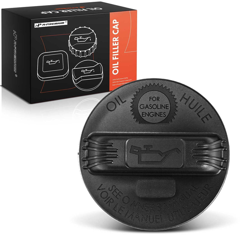 A-Premium Engine Oil Filler Cap Oil Cap Fit For Honda Accord Civic CR-V Ridgeline Pilot Odyssey Passport HRV Fit Element & Acura ZDX TSX TLX TL RSX RLX RL RDX MDX ILX, # 15610RAAA01, 15610P5G000