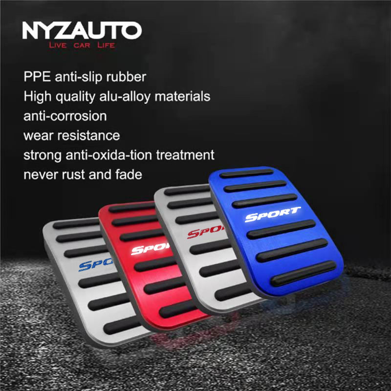 Anti-Slip Performance Foot Pedal Pads Compatible with Honda 10th gen Civic,Auto No Drilling Aluminum Brake and Accelerator Pedal Covers Red