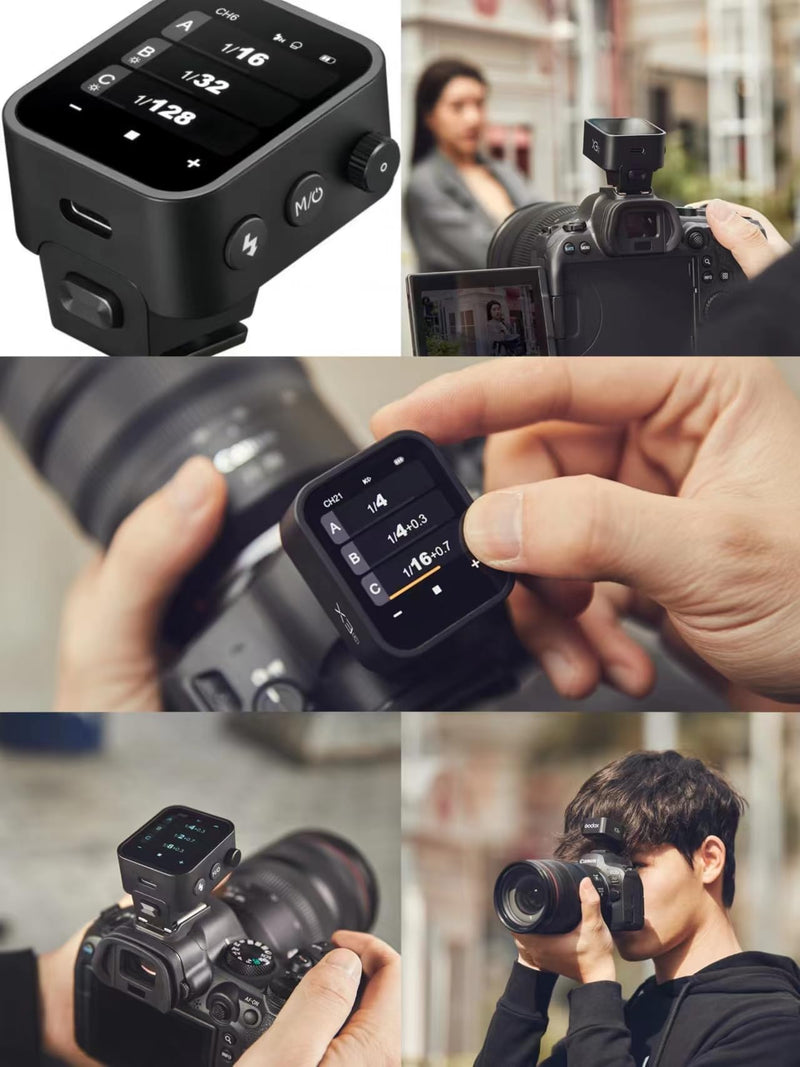 Godox X3-C X3C TTL Wireless Flash Trigger with Touch Screen,Compatible for Canon Camera Flash Transmitter for Studio Photography,TCM Function,Quick Charge Flash Trigger with 3.7V/850mAh Battery