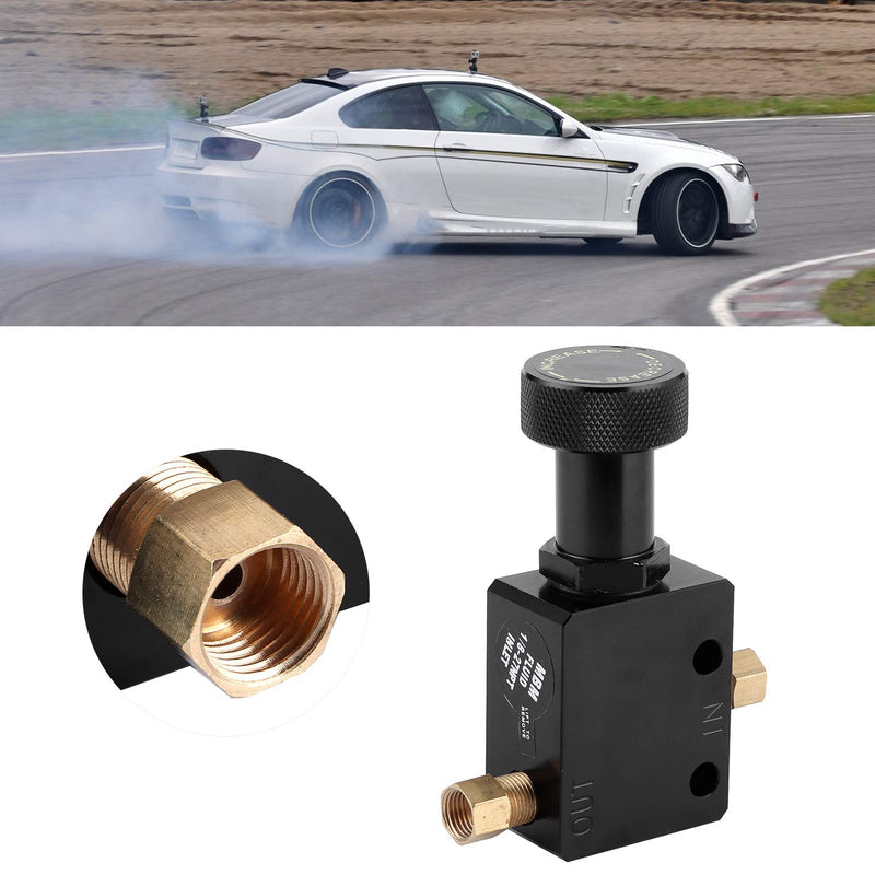 Brake Proportioning Valve, Aluminium Alloy Universal Brake Proportional Valve Adjustable In Line Disc Drum Brakes 150PSI‑1200PSI Pressure Range, Universal Fit For Car Modification