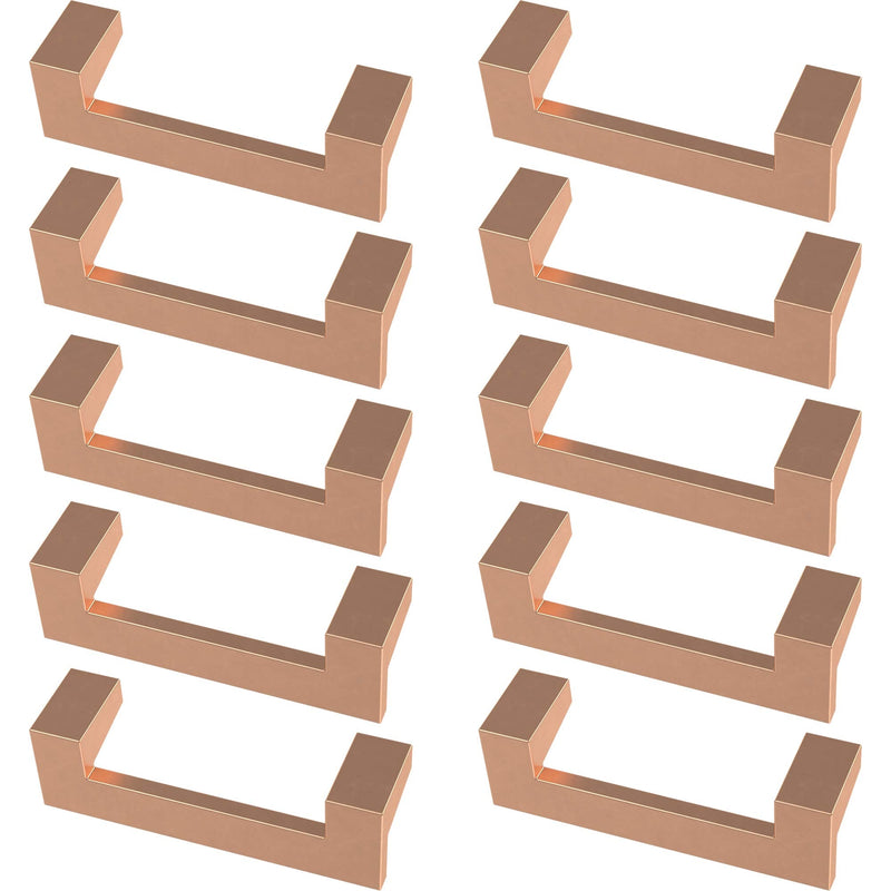Franklin Brass Mirrored (10-Pack) Cabinet Handles 3' Hole Center Brushed Copper Kitchen Drawer Pulls Dresser, Furniture Hardware P40835K-BCP-C 3" (76mm)