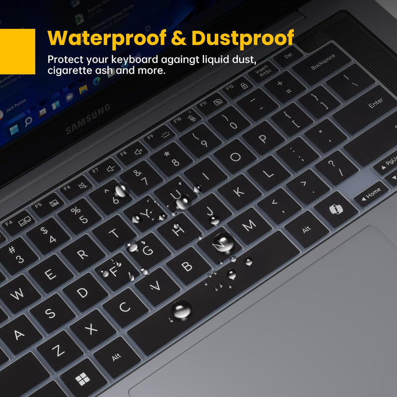Keyboard Cover Skin for 2026 Samsung Galaxy Book 6 NP944XJG NP744BJG 14", Galaxy Book6 Pro/Ultra 14 & 16 inch NP944XJG NP964XJG NP964UJG Laptop Keyboard Protector(Not Fit GalaxyBook 5/4/3), Black