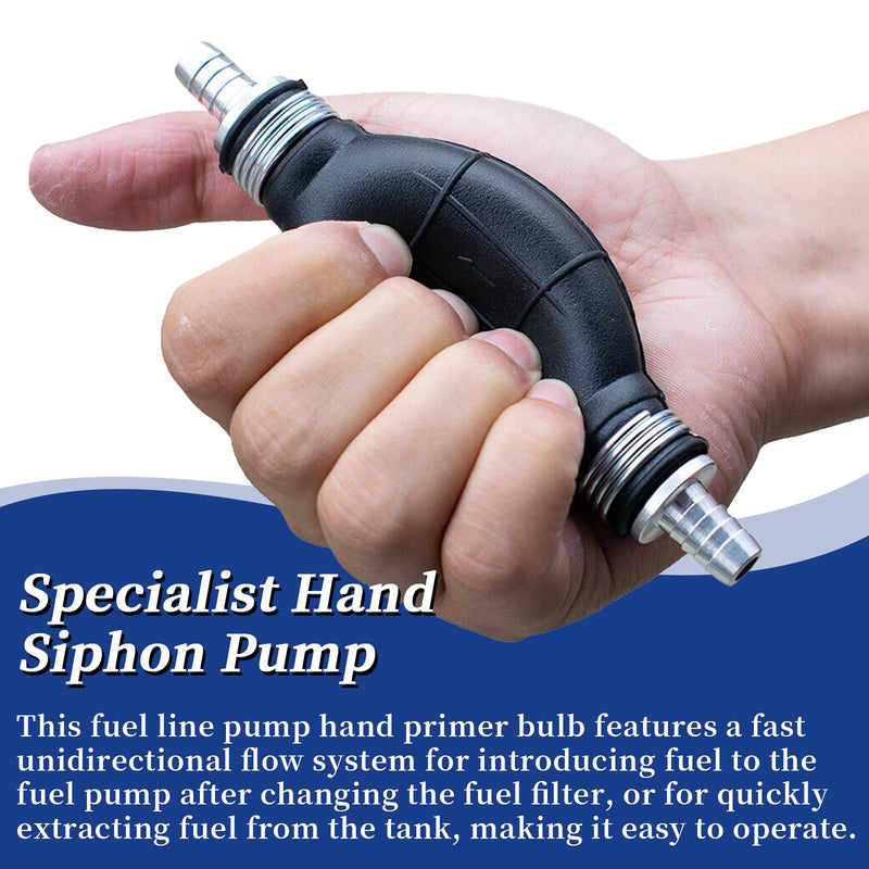 JRL Fuel Pump Fuel Line Hand Primer Bulb 6mm 1/4‘’ inch Rubber fit for Car/Boat/Marine/Motorcycle 9001080A 6mm 1/4 inch