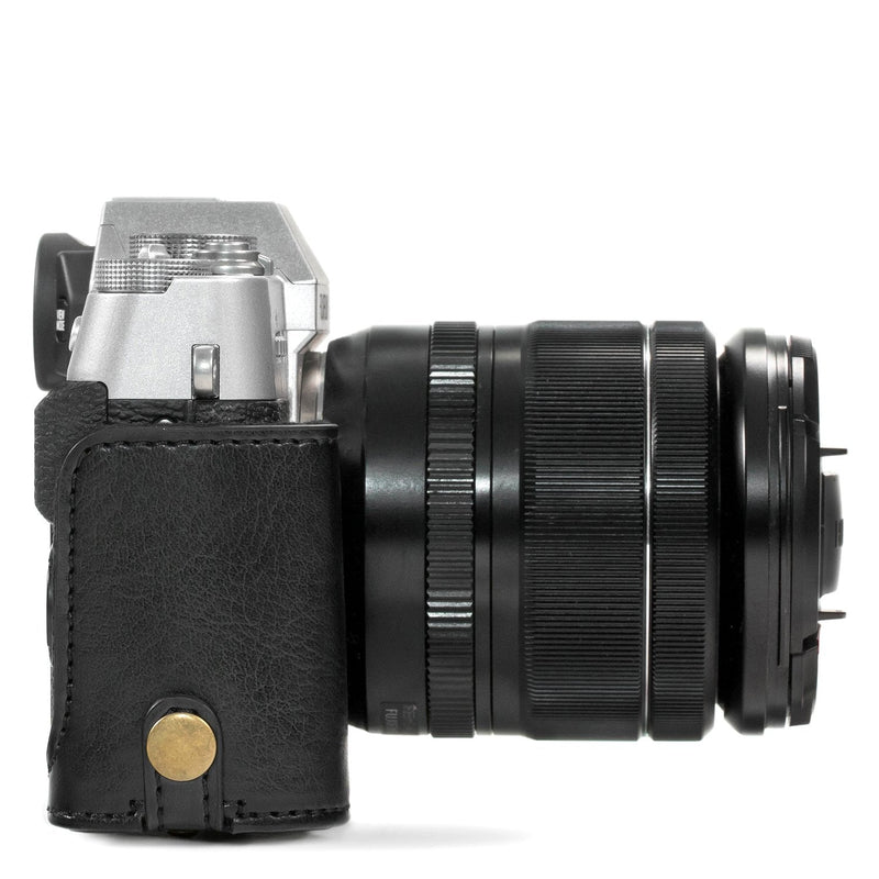 MegaGear MG981 Ever Ready Leather Camera Case and Strap for Fujifilm X-T30, X-T20, X-T10 (16-50mm / 18-55mm Lenses) - Black One Size