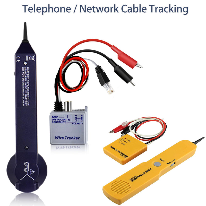 Tone Generator kit, Wire Tracer Circuit Tester, Wires Tone Tracer, 200EP High Accuracy Wire Tester Kit, RJ11 Multi-Tone Cable Test Kits with Inductive Amplifier for Network Cables Collation