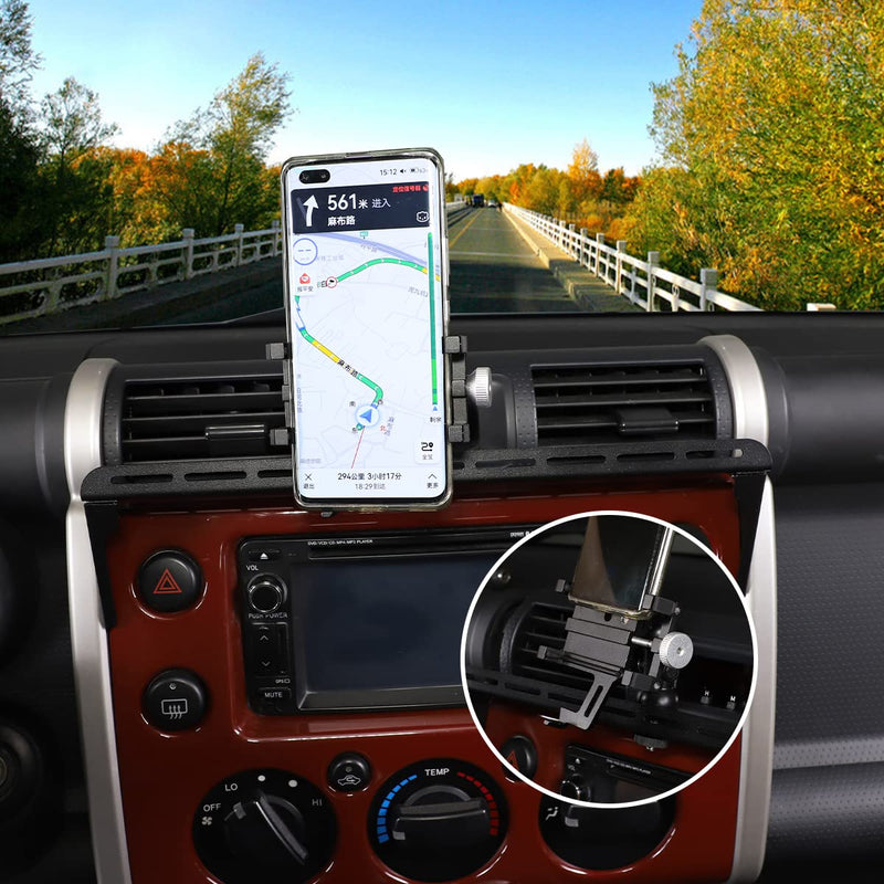 Car Instrument Panel Track Mobile Phone Holder Trim for Toyota FJ Cruiser 2007-2021 Central Control Air Vent Multifunctional Mobile Phone Holder (Style 1)