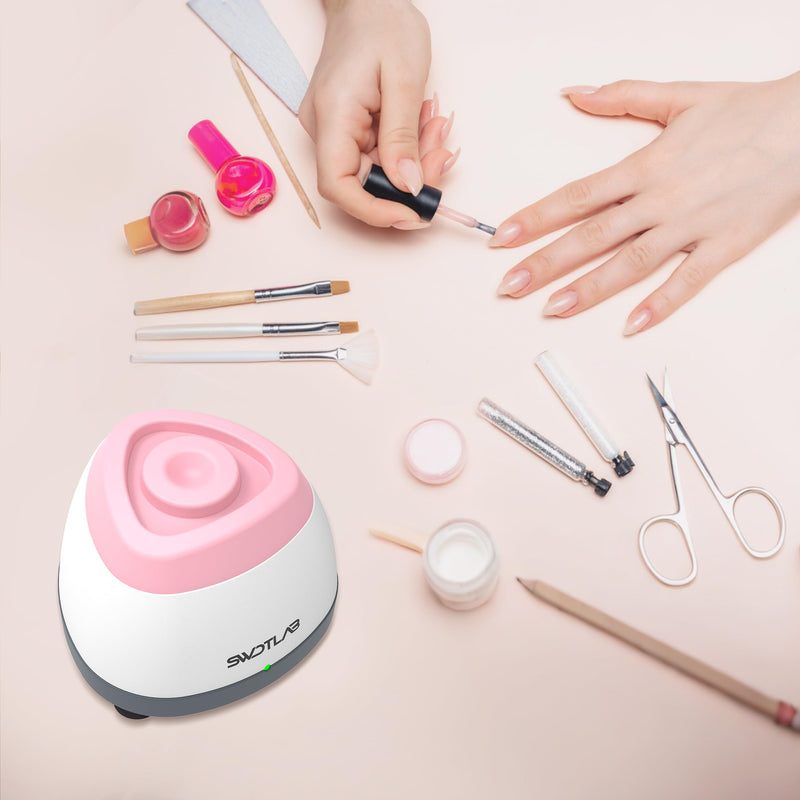 Mini Vortex Mixer 3500RPM 3s Mix for Lab Paint Nail Polish, Pink | 3s Fast Mix DC Brushless Motor, Touch Start Auto-Stop, Anti-Slip & Quiet, 100 Stainless Steel Balls, for Tattoo Ink Glue Lab