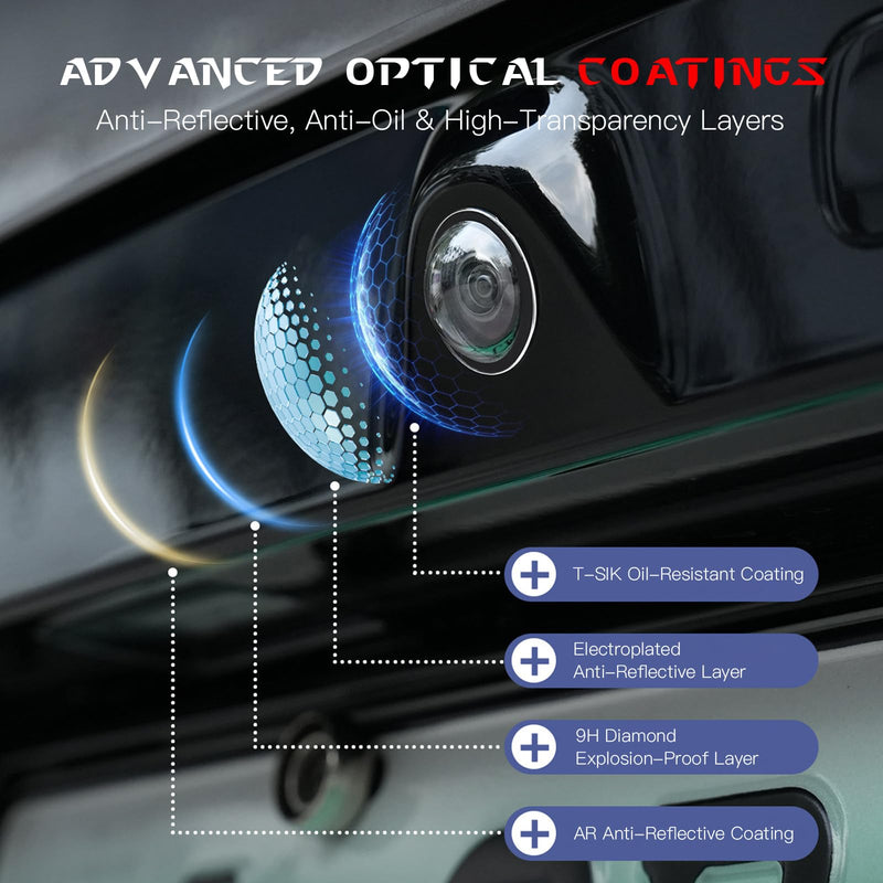 License Plate Camera Deflector Car Lens Protector 4PCS Front Bumper Transparent Cover Backup Anti Rain Shield for Protective Reverse Accessories Guard 2026 New Tempered Glasses View