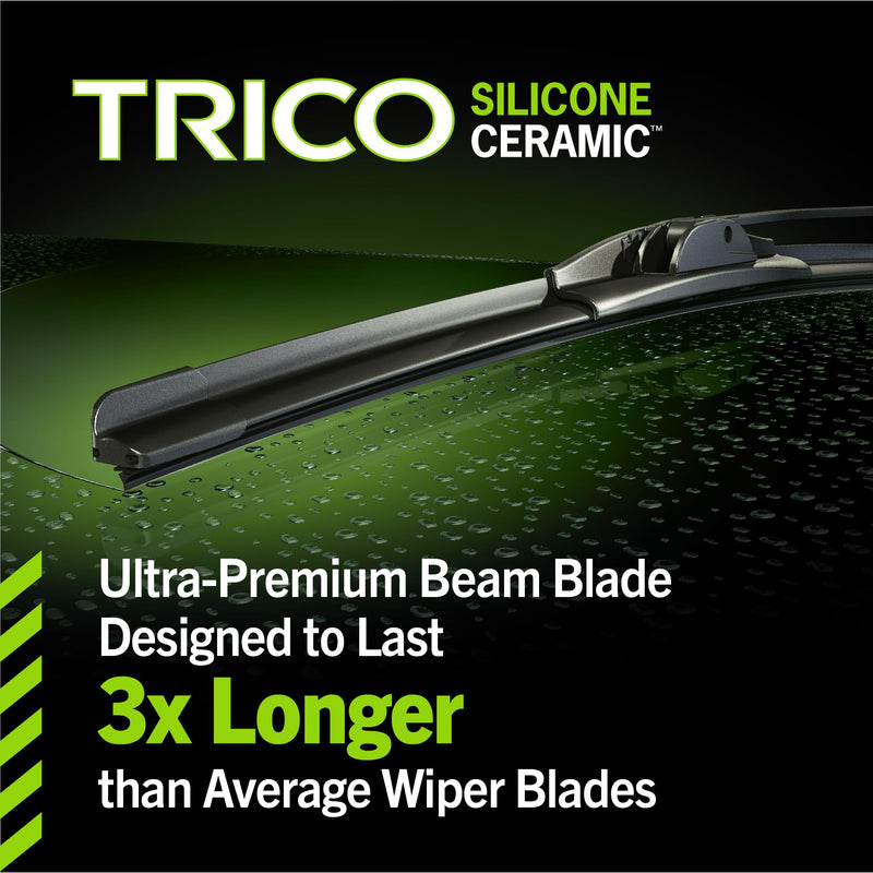 TRICO Silicone Ceramic™ (90-2618) 26 & 18 Inch Pack of 2 Automotive Replacement Windshield Wiper Blades, Ceramic Coated Silicone Super Premium Beam Blade for Select Vehicle Models 26" + 18" Pair Pack