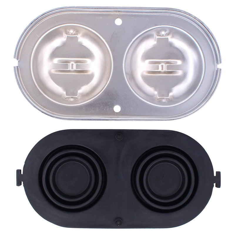 MOTOKU Chrome Brake Master Cylinder Cover Gasket for Corvette 1967-1982