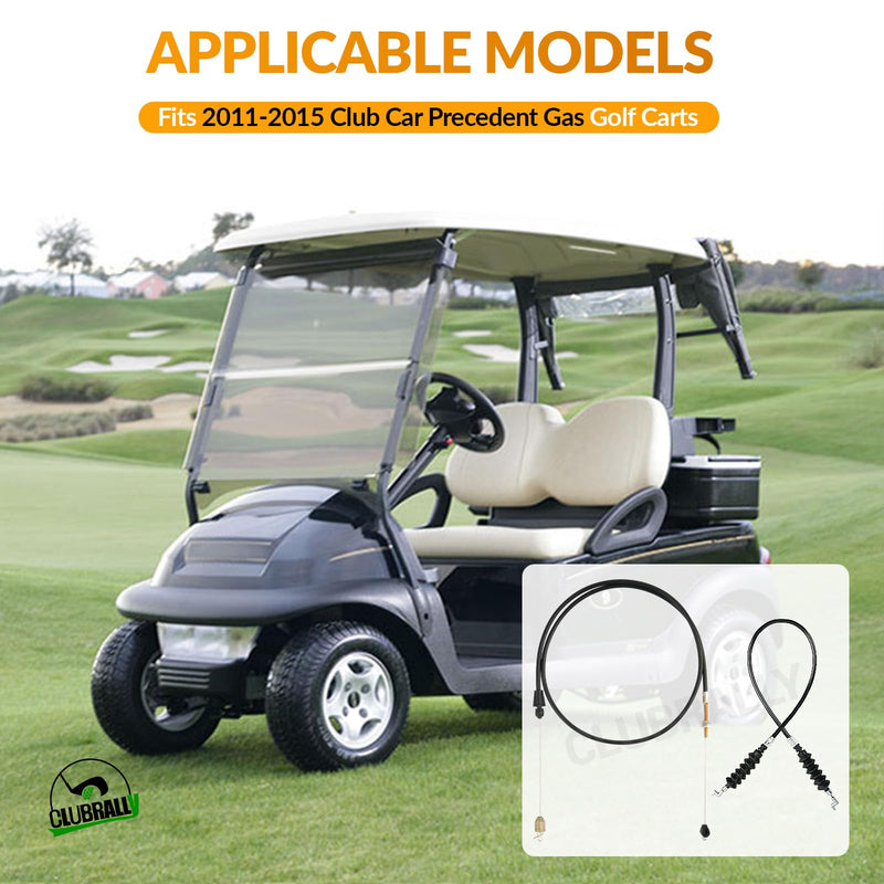Club Car Precedent Gas Golf Cart Governor & Accelerator Throttle Cable Snap in Kawasaki FE350 2011-2015, Replace 102336001 102595101