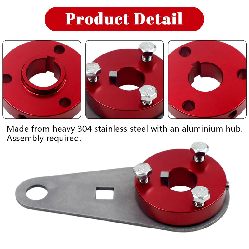 3/4" Crankshaft Holder Tool for 3/4" Cranks Aluminium Red
