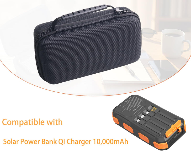 Hard Protective Travel Case Compatible with Solar Power Bank Qi Charger 10,000mAh (CASE ONLY)
