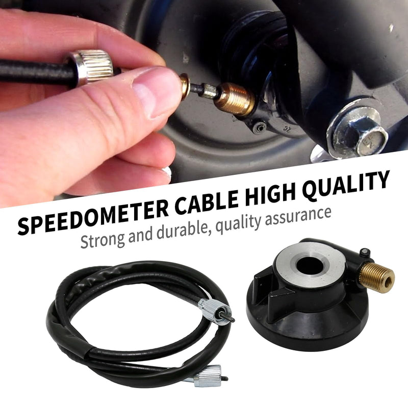 UOIENRT 12 mm Moped Speedometer Cable, Speedometer Drive Gear with 39.4in 100cm Cable Replacement for GY6 50cc 150cc Scooter