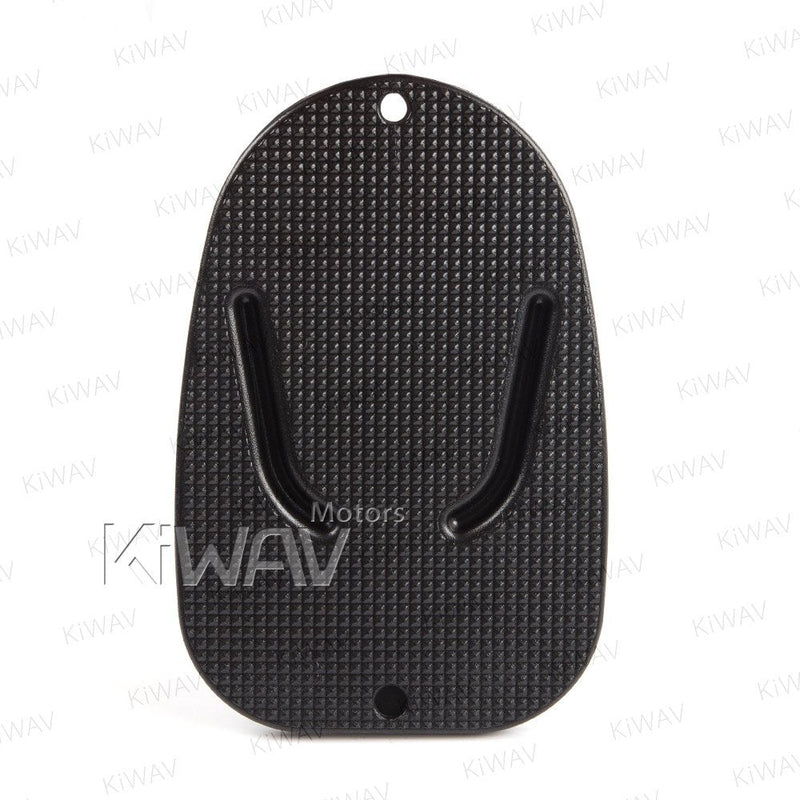 KiWAV Motorcycle Kickstand Pad Plate Support Accessory - Black - Soft Ground, Grass, Hot Pavement, Outdoor Parking, Anti Sinking Black Kickstand Pad