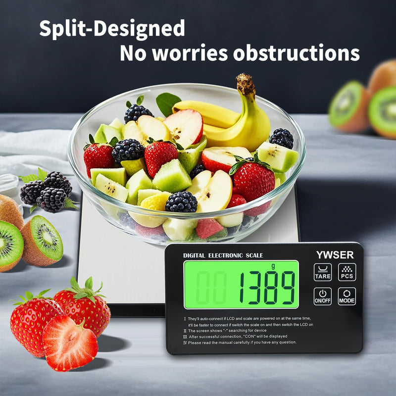 Food Scale, 2024 Newly Split Designed 33lb Digital Kitchen Scale with 7 Units Tare Function & LCD Display,1g Precise Graduation Food Scale Weight for Baking/Cooking/Dieting/Meal Prep1 Multicolored