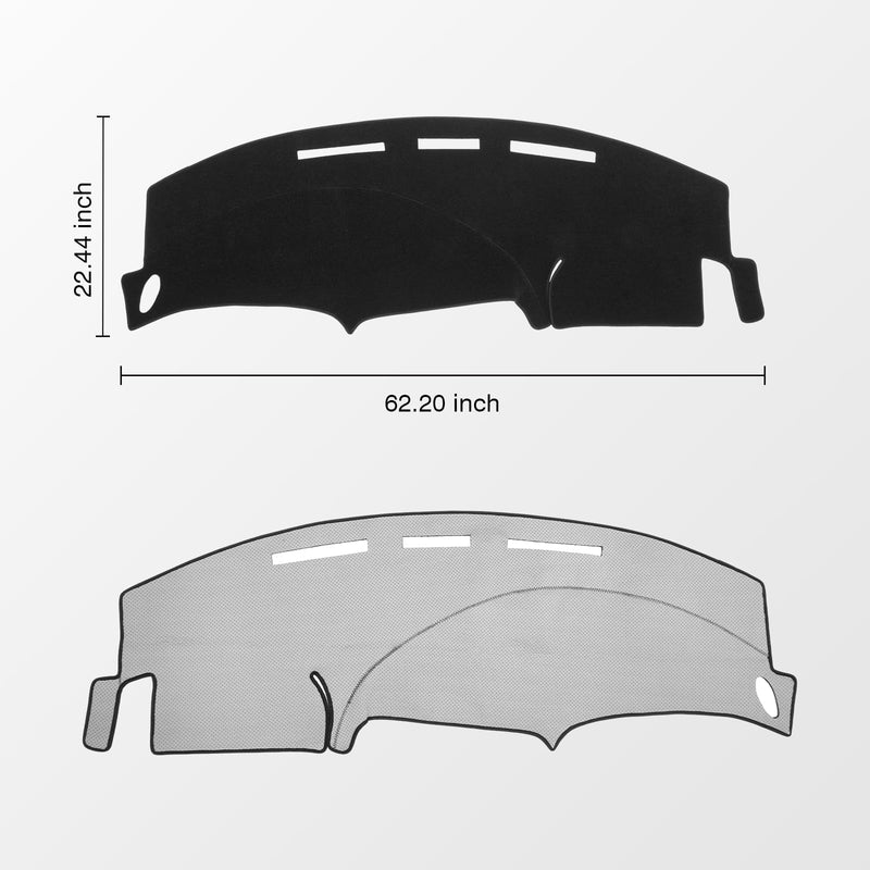 KUST Car Dash Cover for Ford F150 F-150 1997 1998 1999 2001 2002 2003/Ford Expedition 1997-2002 Left Hand Driving Polyester Non-Slip Center Console Dash Cover Custom Fit Dash Mat Sunshade Black Dash Cover for Ford F-150 1997-2003