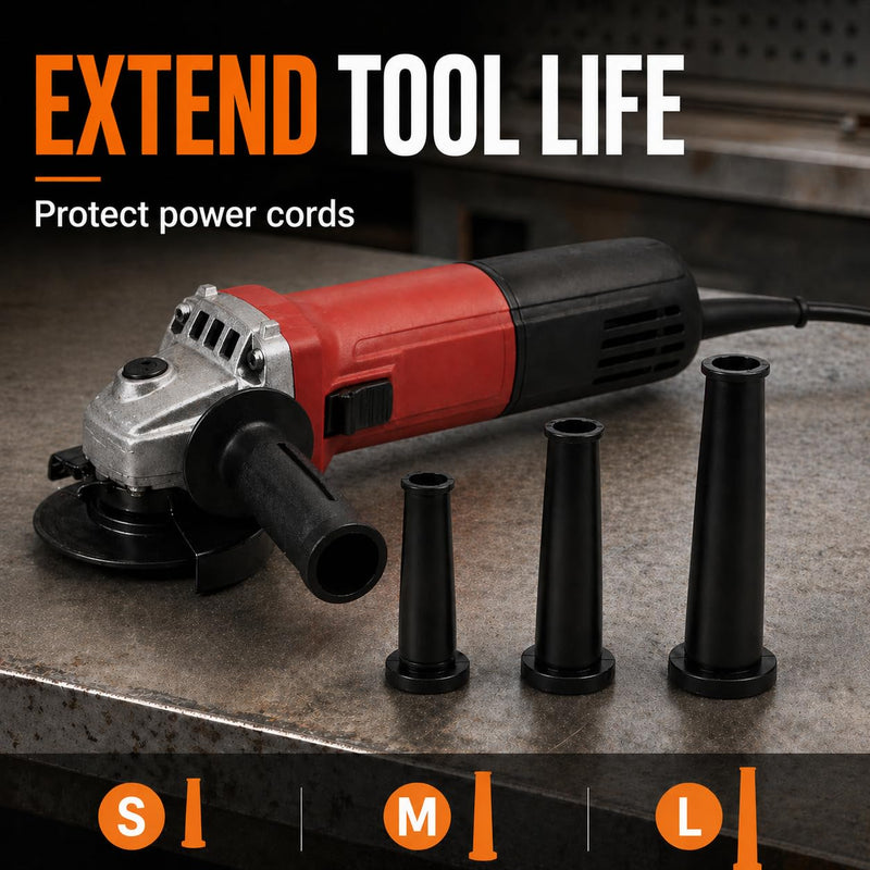 Electric Tool Cable Sleeve, Angle Grinder Electric Boot, Angle Grinder Sleeve Power Cord Strain Relief Cable Protector for Power Tools (3 Sizes)