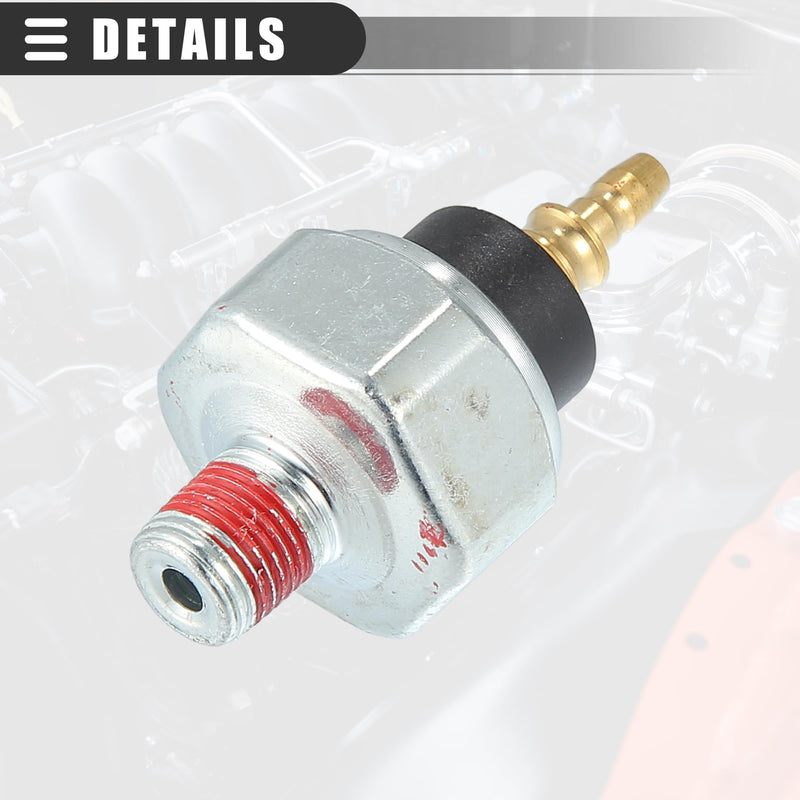 Motoforti Engine Oil Pressure Sensor, for Honda Accord 1984-2007, Plastic Metal, No.37240PT0014, Black Silver Tone