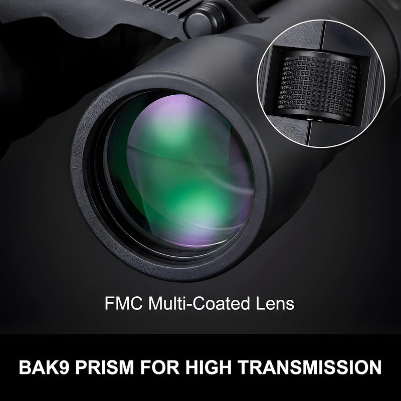 Compact 10x32 Waterproof Binoculars, Shockproof, Fogproof, 10X Magnification, Bak9 Prism, Multi-Coated Lenses for Kids and Teens to Travel Nature Watching Travel and Sports