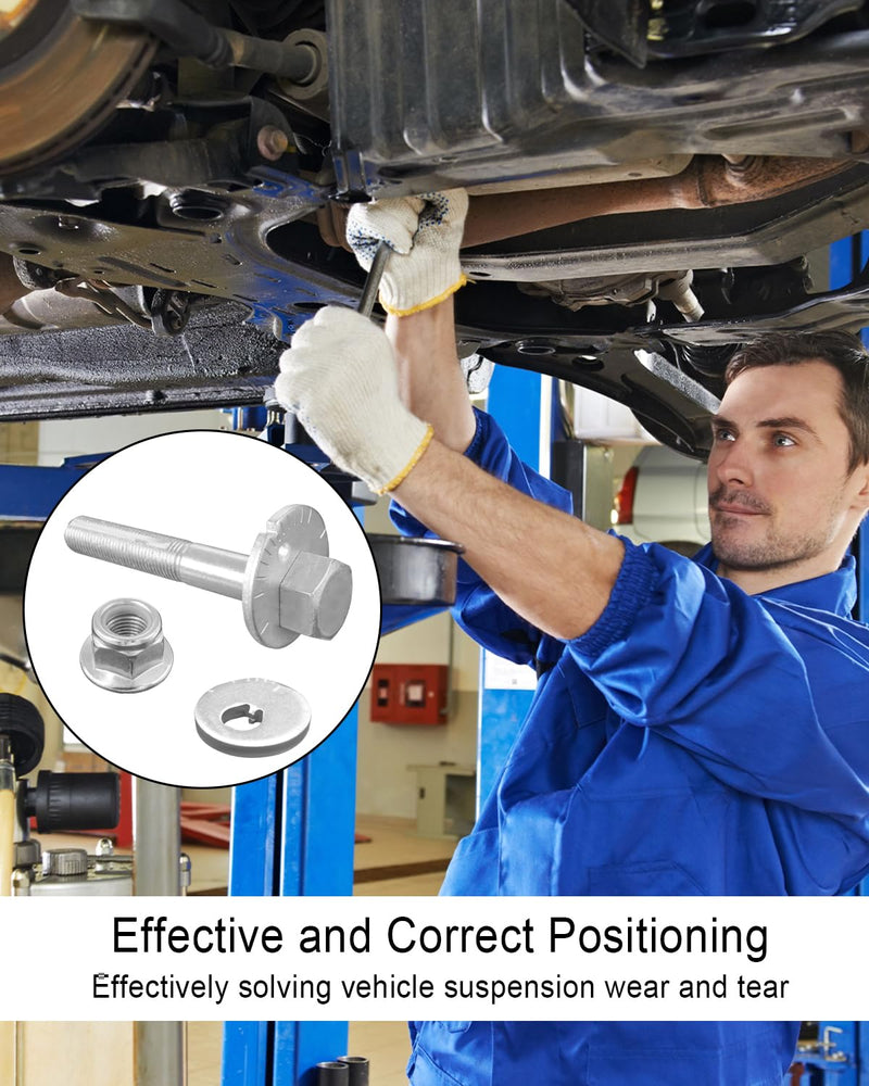 2 Pack of Suspension Arm Alignment Eccentric Cam Bolt, Adjustment Cam Bolt Camber Screw Fit for Nissan Armada 5.6L 2004-2015 and Pathfinder 4.0L 2005-2012, Replace 545802S400 545802S40A 2 Pack of Eccentric Bolt