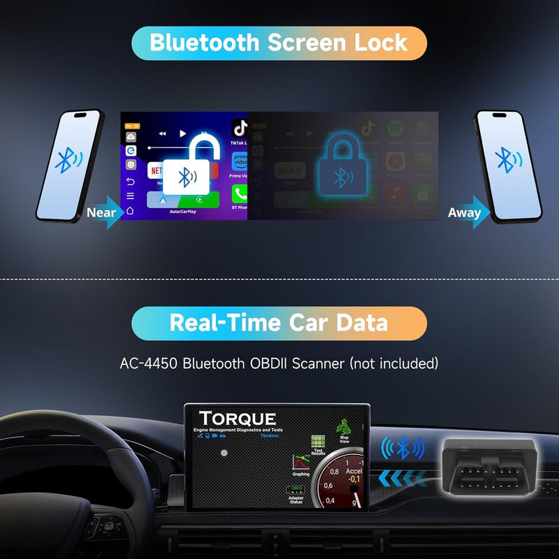 AI CarPlay Box Dual-WiFi Wireless CarPlay&Android Auto Adapter | Built-in Android Multimedia System, Video & Music Apps, Navigation, AI Voice, Support Factory Wired CarPlay/Android Auto Black