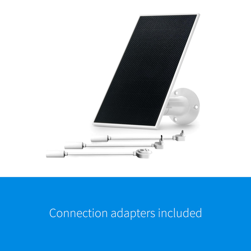 Arlo Solar Panel Charger (White), Arlo Certified Accessory, Weather Resistant, Easy Install (2025 Released), Works with: Essential Series, Go 2, Pro 3/4/5S/6/6 XL, Ultra Series, Wireless Floodlights White