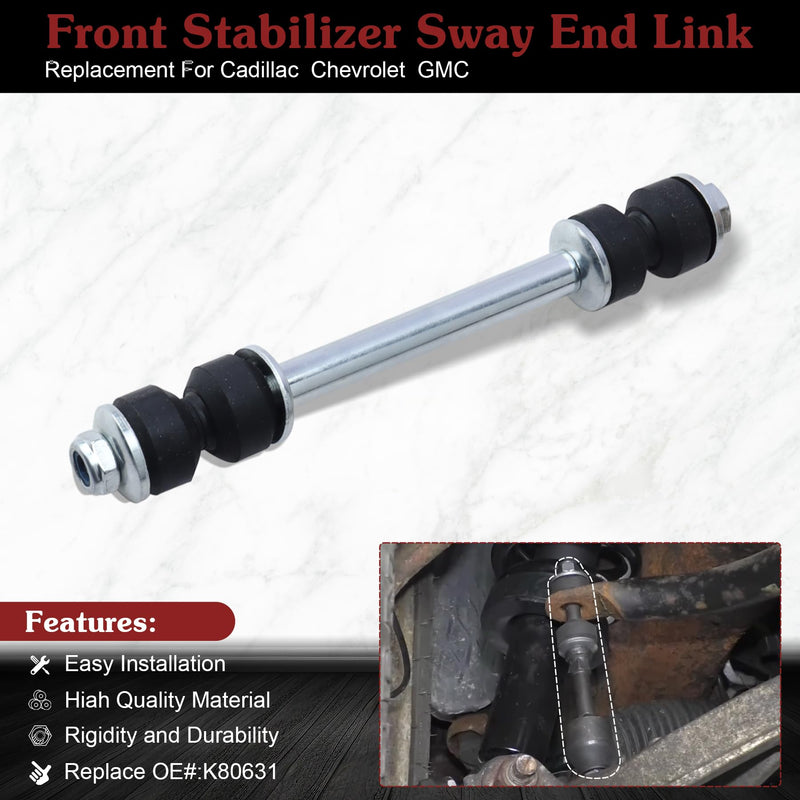 K80631 Sway Bar Link - Front Stabilizer End Link Compatible with 1999-2006 Chevrolet Silverado 1500/2500/3500丨2000-2006 Chevrolet Suburban Chevrolet Suburban 1500 2*K80631