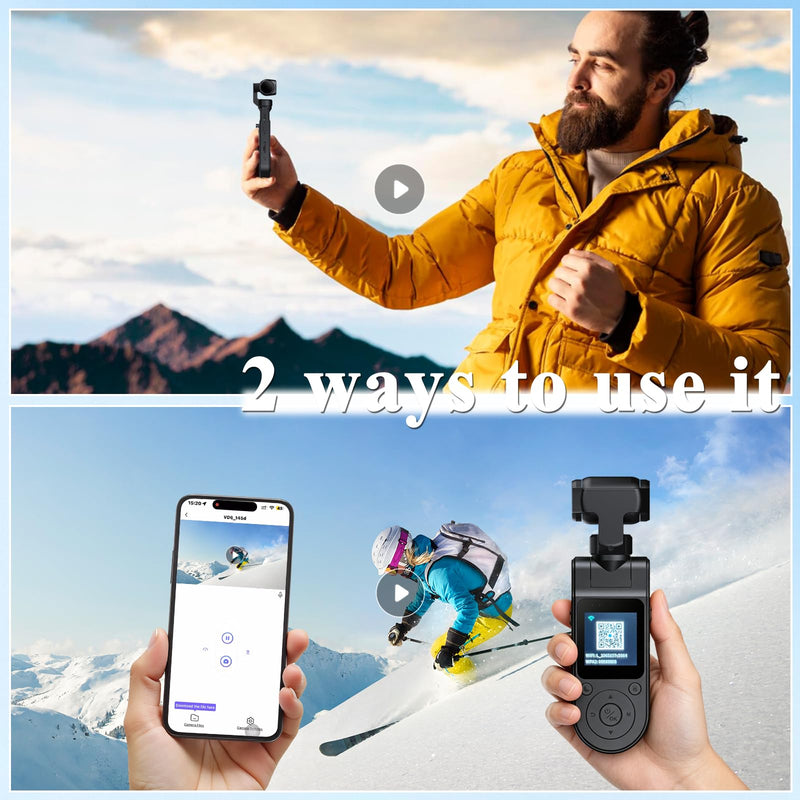 Body Camera with Audio & Video Recording Handheld Vlogging Camera | 1080P FHD | 270° Rotationg Lens | Night Vision | Connects to Phone | 1.54in Screen | Magnetic Clip | Camera for Vlogging