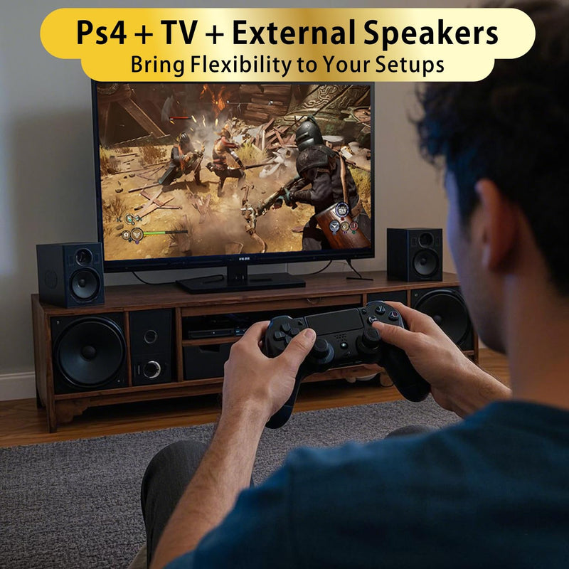 HDMI 2.0 Audio Extractor 4K60Hz HDMI to Optical + 3.5mm Analog Audio Splitter Support Dolby Vision, Dolby Atmos, HDR10, HDCP 2.2, CEC 4K60Hz w/o ARC