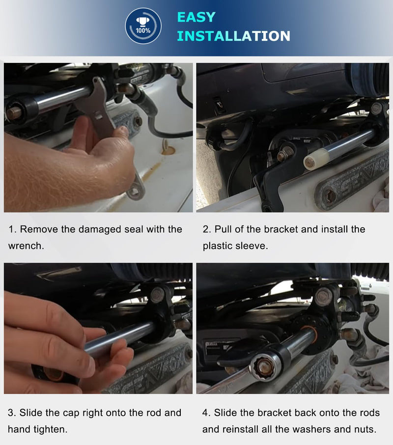 Camoo HC5345 Seal Kit for Seastar Front Mount Hydraulic Steering Cylinder Seal & Pin Wrench HS5157 Kit for HC6750, HC6751, HC5340, HC5341, HC5342, HC5343, HC5344, HC5346, HC6754, HC6755