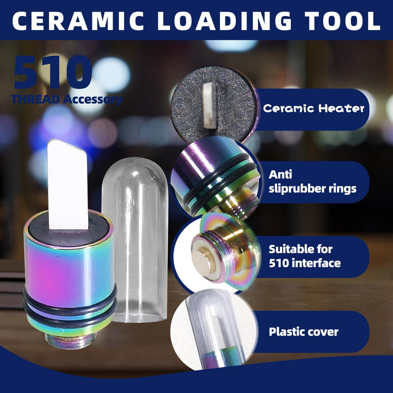Ceramic heating head, multi-function heating tool 3 seconds fast heating, used for slicing candles, dipping oil, etc. (Mixed color) (1PCS)