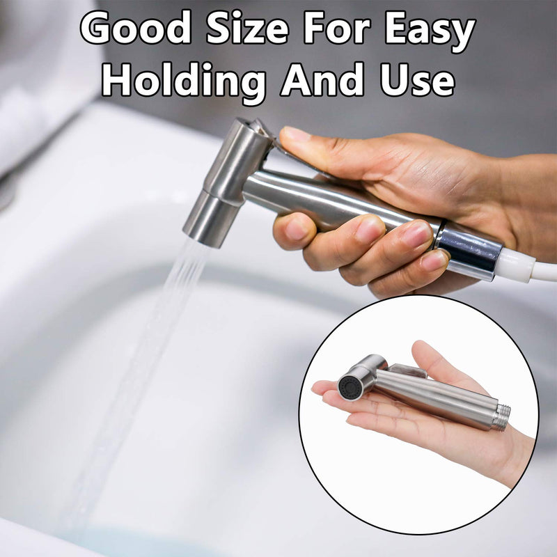 Bidet Spray Heads Set of 2 Stainless Steel Hand Bidet Spray Heads for Bathroom Kitchen and Toilet Cleaning Silver