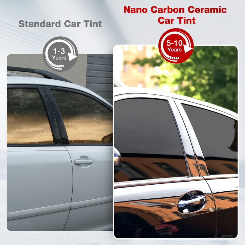 Vepagoo Nano Ceramic Car Window Tint Film 35% VLT- 20" in 20'Ft Privacy Window Tint, Blocks UV/IR Rays, Heat & Glare - Scratch Resistance Car Window Film 20in 20ft