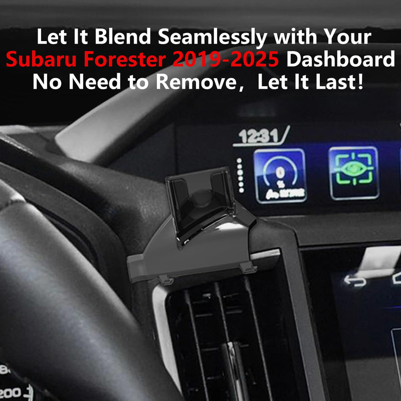 CLEC for Subaru Forester 2026-2019 Magnetic Wireless Car Charger Phone Holder Mount Custom Fit for Subaru Forester 2019-2025 15W Fast Charging Car Phone Holder Wireless Charger
