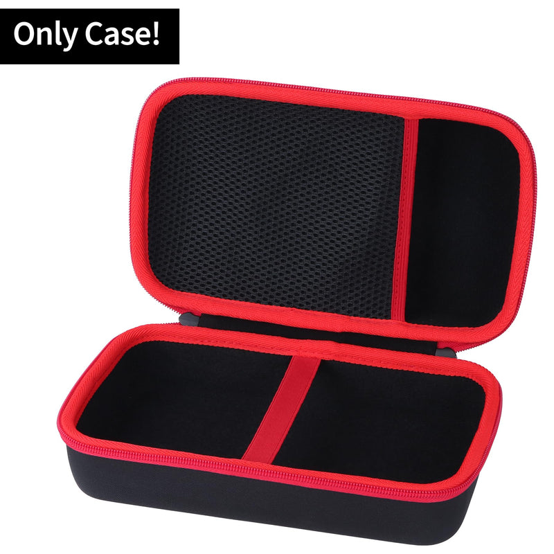 Case for GENIUS10 Smart Battery Charger, Hard EVA Storage Bag for Automotive Battery Maintainer and Accessories (Black with Red Zipper) Case for GENIUS10