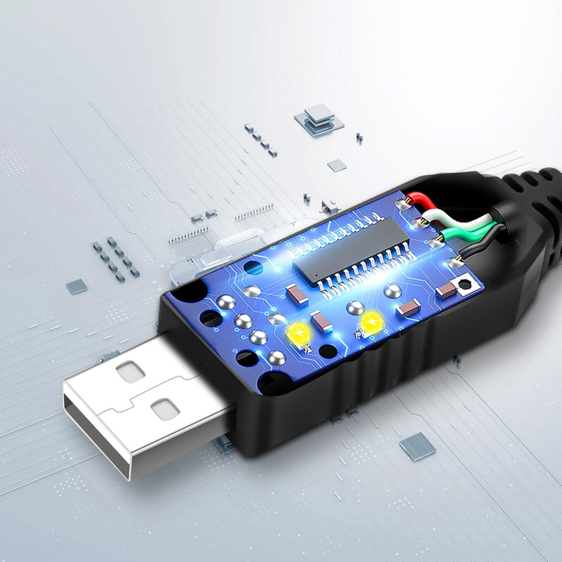 XMSJSIY USB to TTL Serial Cable USB Type-A FTDI to 4pin TTL UART Module Data Download Cable Serial Converter Adapter Compatible with Windows - 1M / 3.28FT