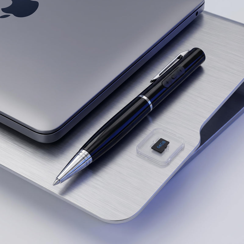 64GB Voice Recorder Pen, One-Touch Recording & MP3 Player, HD Noise Reduction, Playback While Writing, Ideal for Business Meetings, Interviews, Students