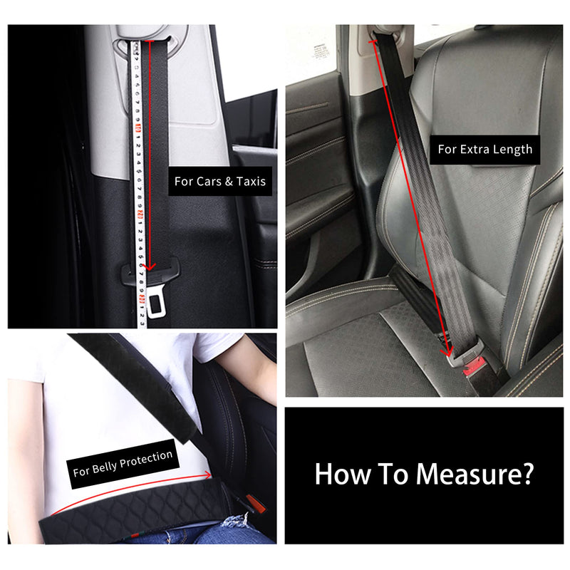 Extra Long Seatbelt Covers for Adults Kids Women & Men, Soft Car Seat Belt Strap Cushion for for truck & bus drivers only, Shoulder Neck Chest Protector Pads, 1pc, Black, 25.5in 25.5in - 1pc