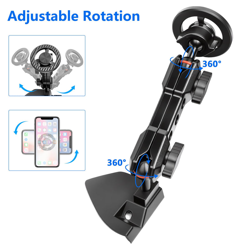 Magnetic Phone Mount for 2018-2023 Jeep Wrangler Jl & 4XE Gladiator JT | Cell Phone Dash Mount with 360° Dual-Ball, Jeep Magnetic Phone Mount interior Accessories, OEM Screws Dash Mount Install for 2018-2023 JL