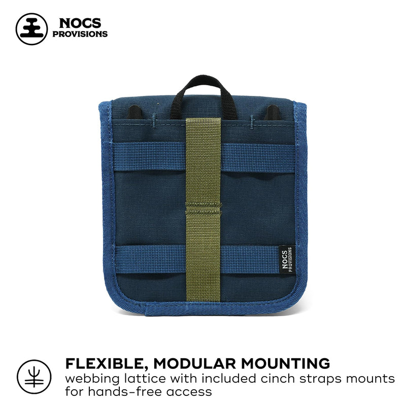 Nocs Provisions 42mm Binocular Pouch for Nocs 32mm Binoculars, Crossbody or Pack Mount Accessory - Harbor Blue