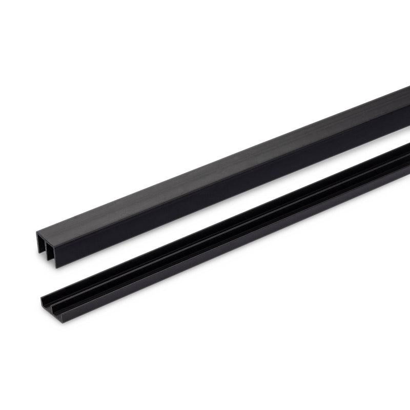 Randall Manufacturing 1/4" Plastic Sliding Door Track (Black, 4 FT Long) Black