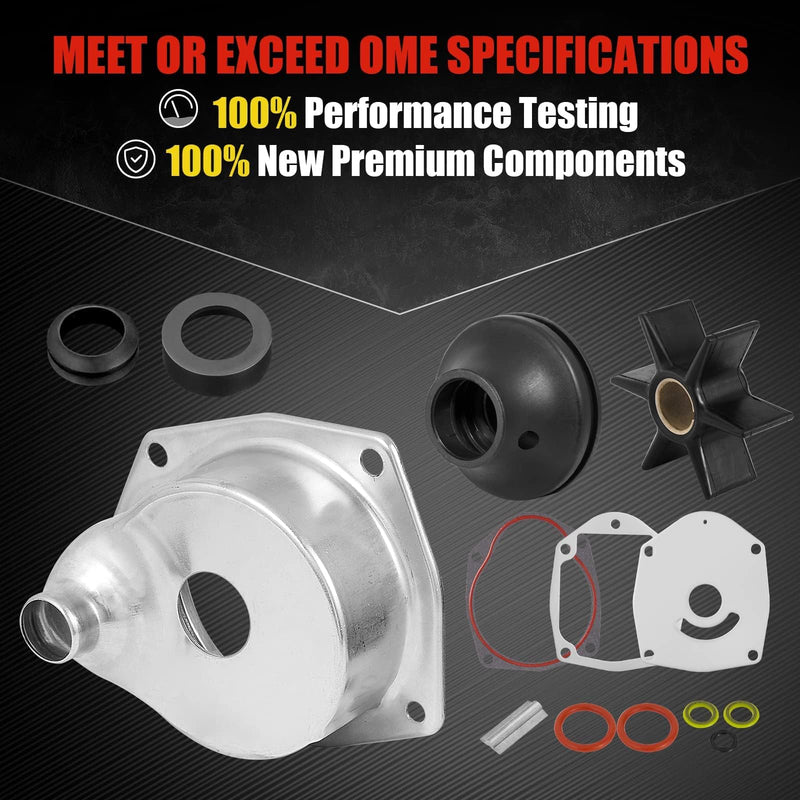 Water Pump Repair Kit Compatible with 1991-2021 Mercury MerCruiser Alpha 1 Gen 2 Drives, Water Pump Impeller Repair Replace 817275A4 817275Q05 18-3147 47-43026-1, 47-43026-2