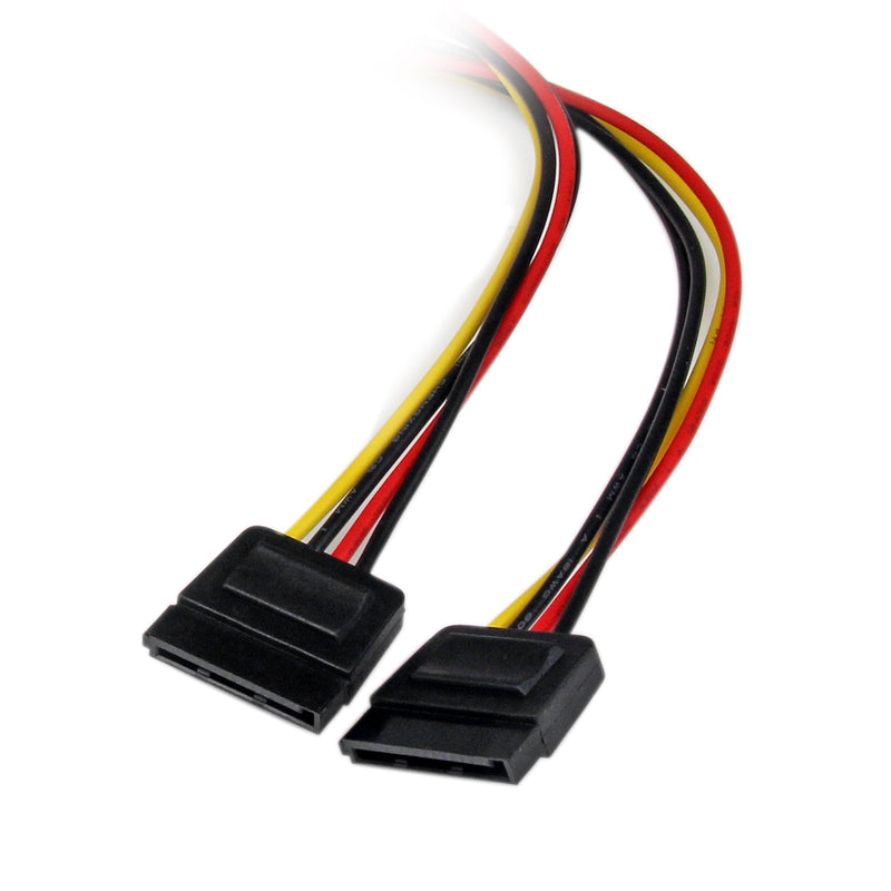 StarTech.com 12in LP4 to 2x SATA Power Y Cable Adapter - Molex to to Dual SATA Power Adapter Splitter (PYO2LP4SATA) 1 Count (Pack of 1)
