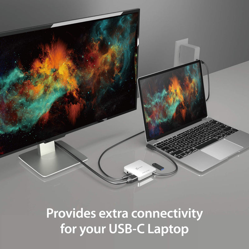 j5create iPad Pro USB C Hub- 6-in-1 Travel Dock for iPad Pro 12.9”/11” | with 4K@60Hz HDMI, USB C PD Charging 100W & Data, USB A 3.1, SD and microSD Card Reader, 3.5mm Headphone Jack (JCD612)