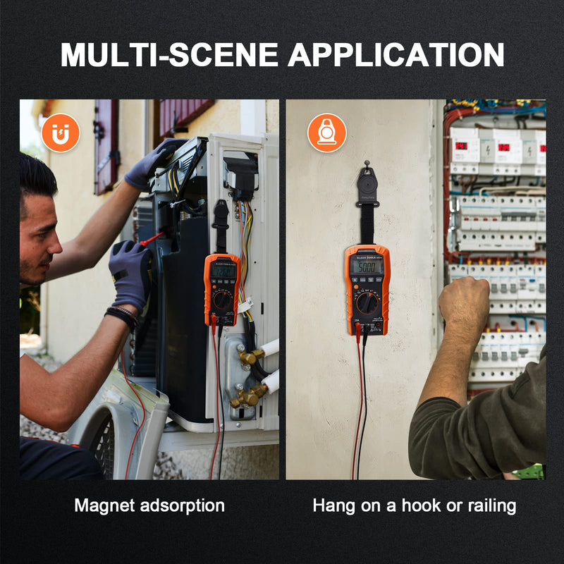 2 Pack Magnetic Multimeter Hanger Strap Works Compatible with Klein Tool Meters MM400,MM300, CL600, CL700, CL800, CL900,MM600, MM700 2 Pack Style E