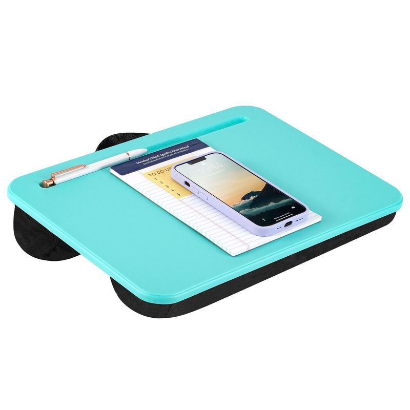 LAPGEAR Compact Lap Desk - Aqua Sky - Fits up to 15 Inch Laptops - Style No. 43109 Single Unit