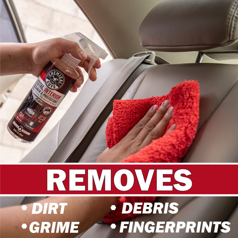 Chemical Guys SPI22516 Total Interior Cleaner & Protectant (Safe on Dash, Leather, Vinyl, Plastics, Trim, Glass, Fabric & More), 16 Fl Oz (Pack of 1) (Black Cherry Scent) 16 Fl Oz (Pack of 1) Black Cherry