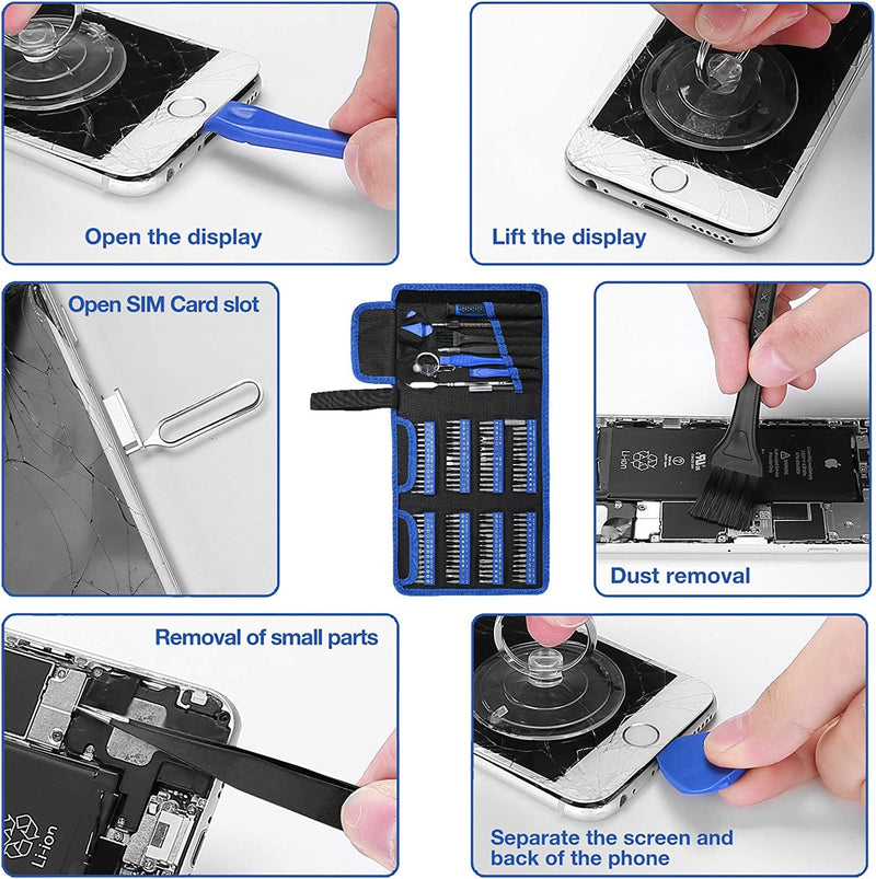126 in 1 Precision Screwdriver Set with 111 Bits Magnetic Driver Kit Professional Electronics Repair Tool Kit Compatible For Repair Computer, PC, MacBook, Laptop, Tablet, iPhone, Xbox