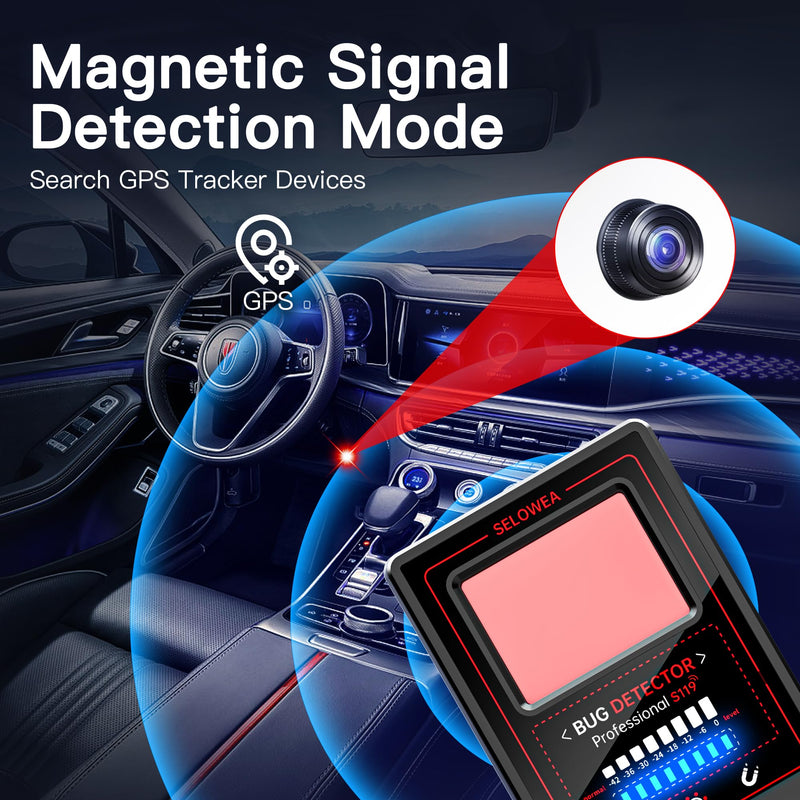 Hidden Camera Detector, Anti Spy Bug GPS Tracker Finder for Travel | Portable; Professional